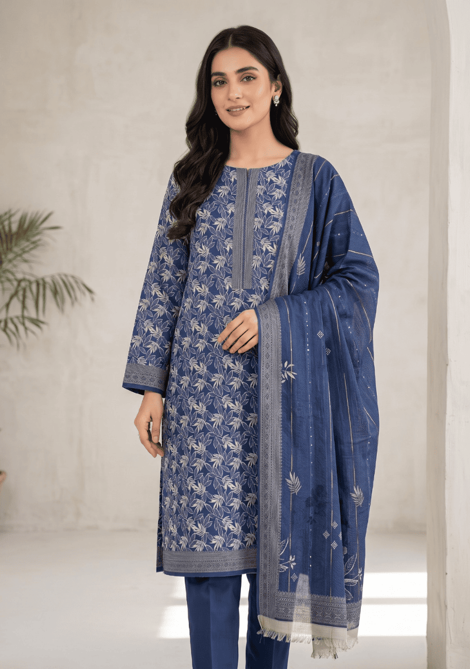 Five Star Luxury Karandi Printed 3PC Suit V5 D8