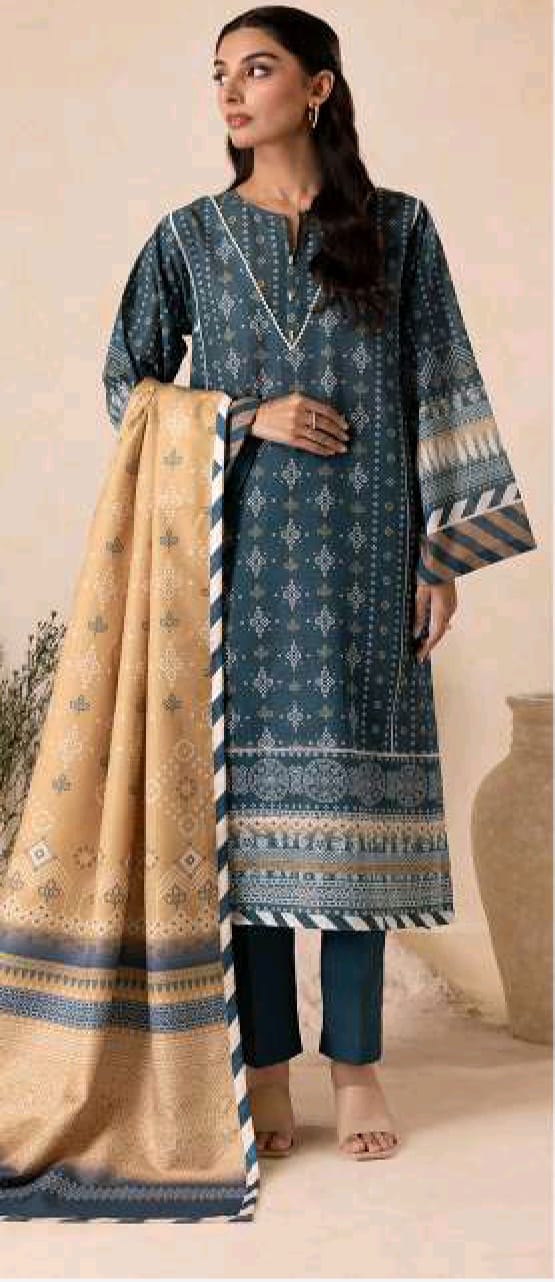 Zellbury Printed Khaddar 3pc D15