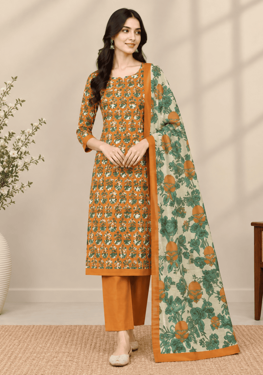 ALKARAM Printed Khaddar 3PC-V1-D8