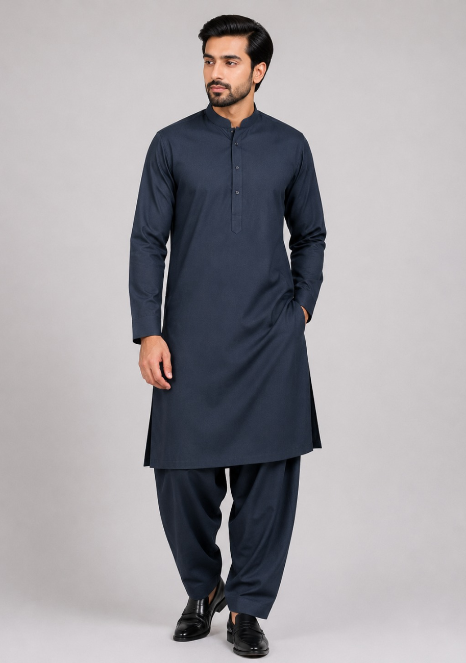 Bin Inam Burak Gents Unstitched Soft Wash N Wear Suit Vol-1-D8