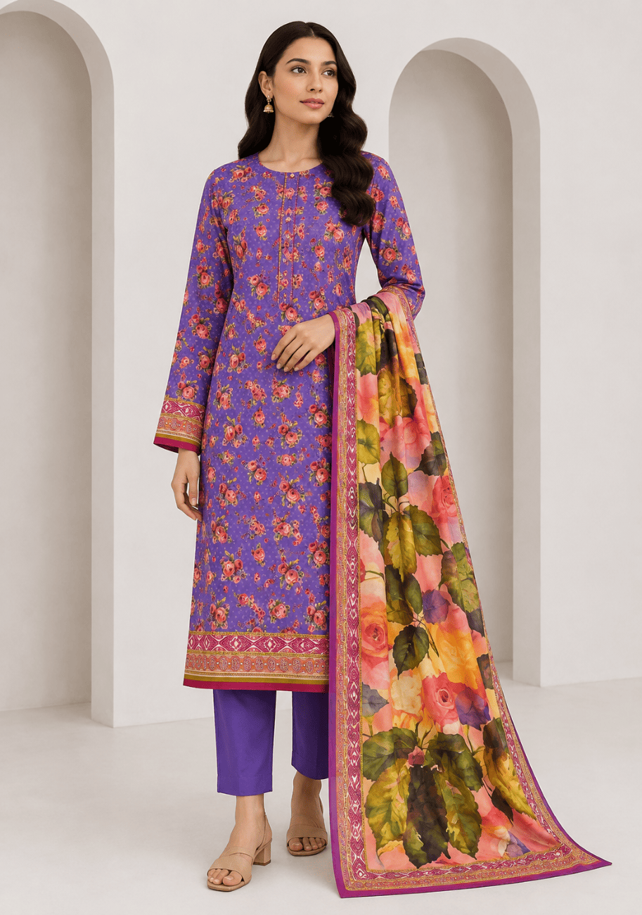 Bin Inam Dobby Luxury Printed Summer Lawn 3pc-v1-D8