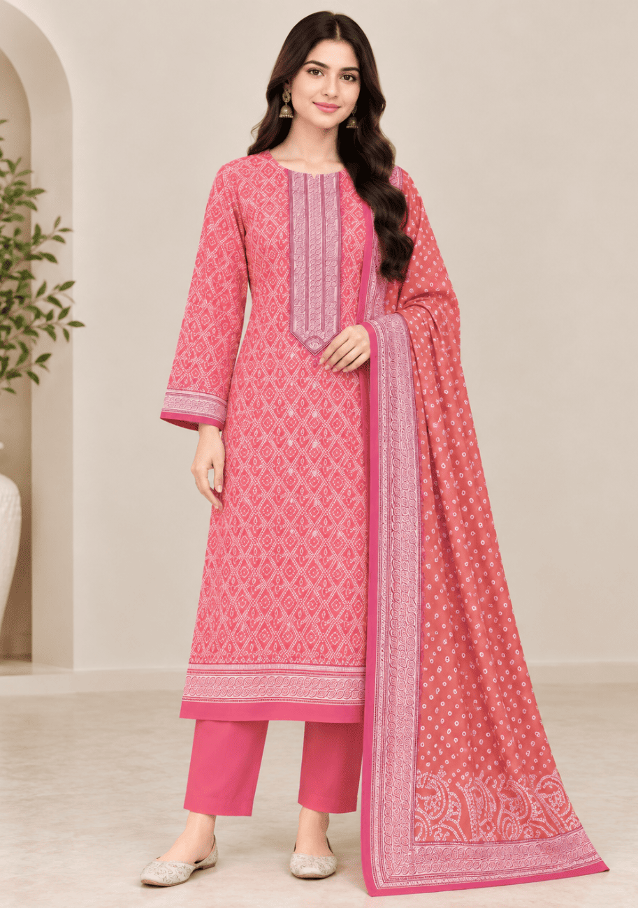 Zellbury Printed Cotton 3PC-V9-D8