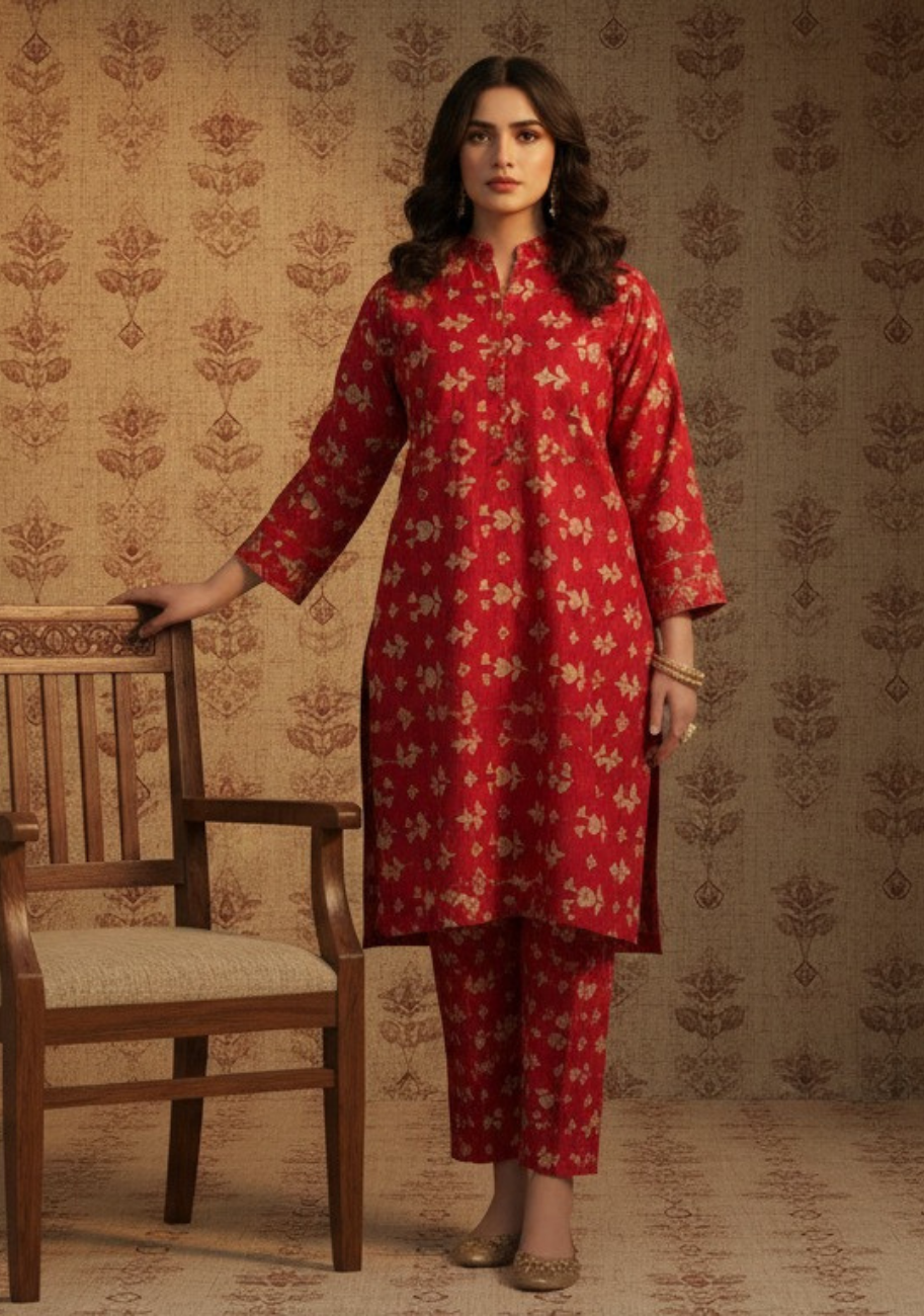 Sabeen Zari Allover Printed Premium Summer Lawn 2pc-V3-D8