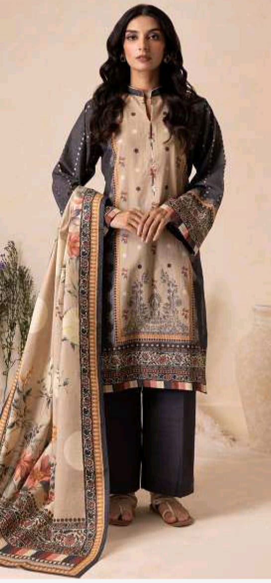 Zellbury Printed Karandi 3pc D16