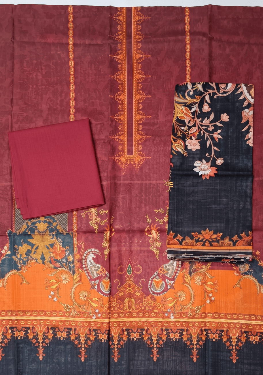 Salina Premium Printed Khaddar 3PC Luxury Collection V2-D8