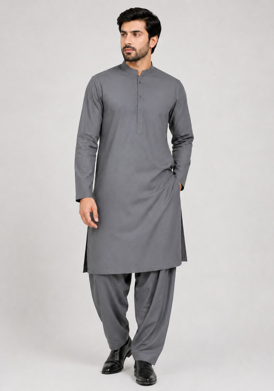 Bin Inam Burak Gents Unstitched Soft Wash N Wear Suit Vol-1-D9