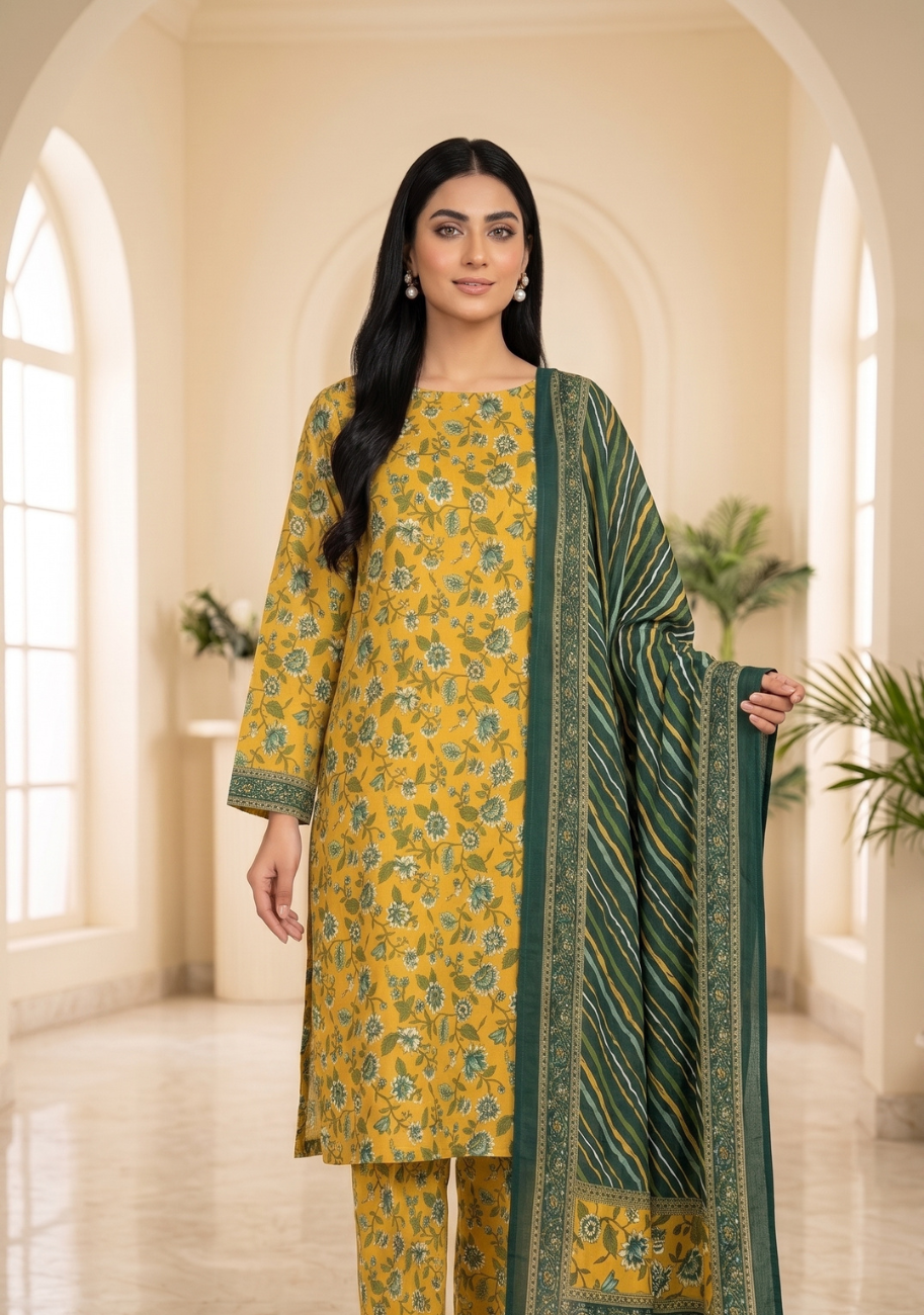 Narmin by Narkins Luxury Lawn 3Pc Suit Vol-1D13