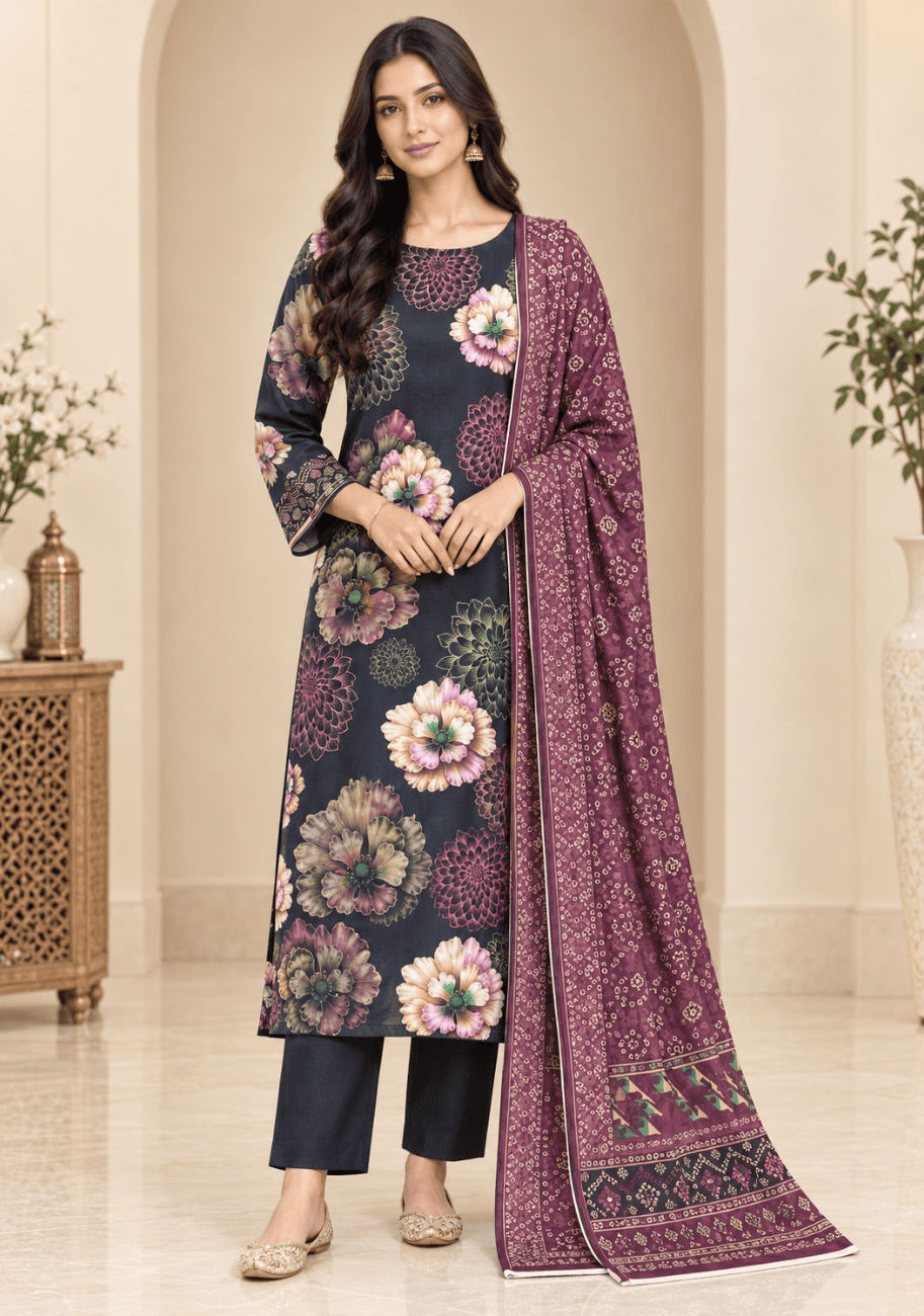 Sabeen Printed Cotton 3PC-V2-D9
