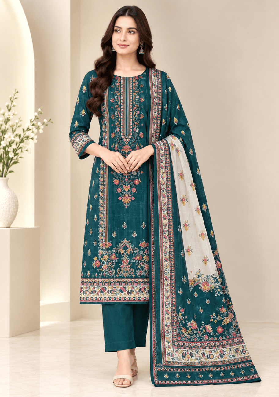 Salina Premium Printed Khaddar 3PC Luxury Collection V2-D9