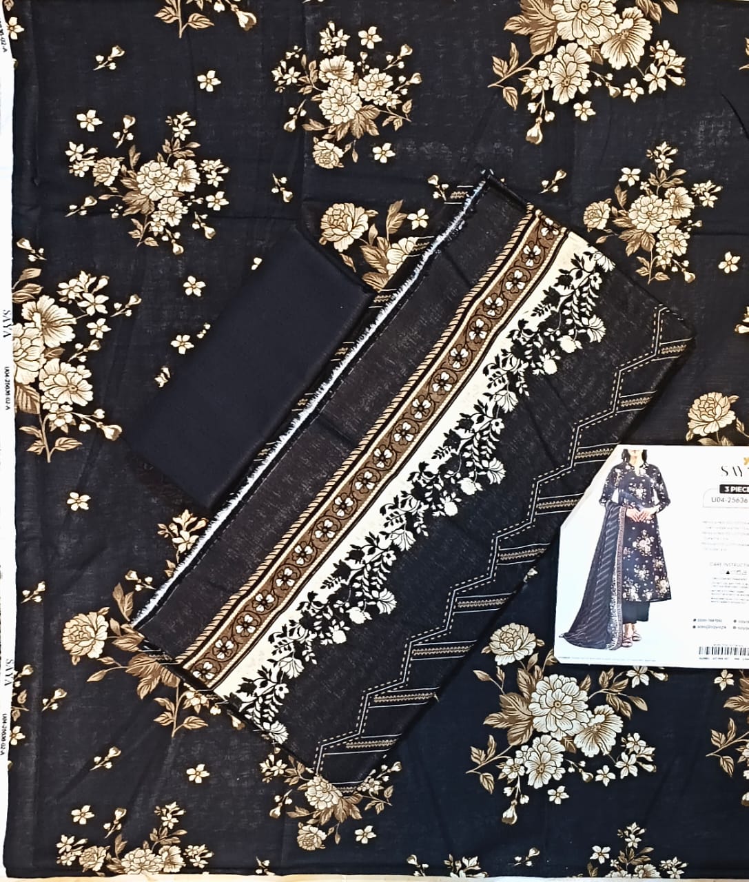 Saya Printed Cotton Khaddar 3pc D11