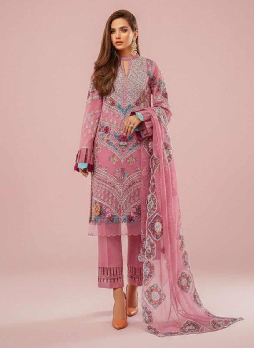 Noor-E-Khas Embroidered Lawn 3pc D3