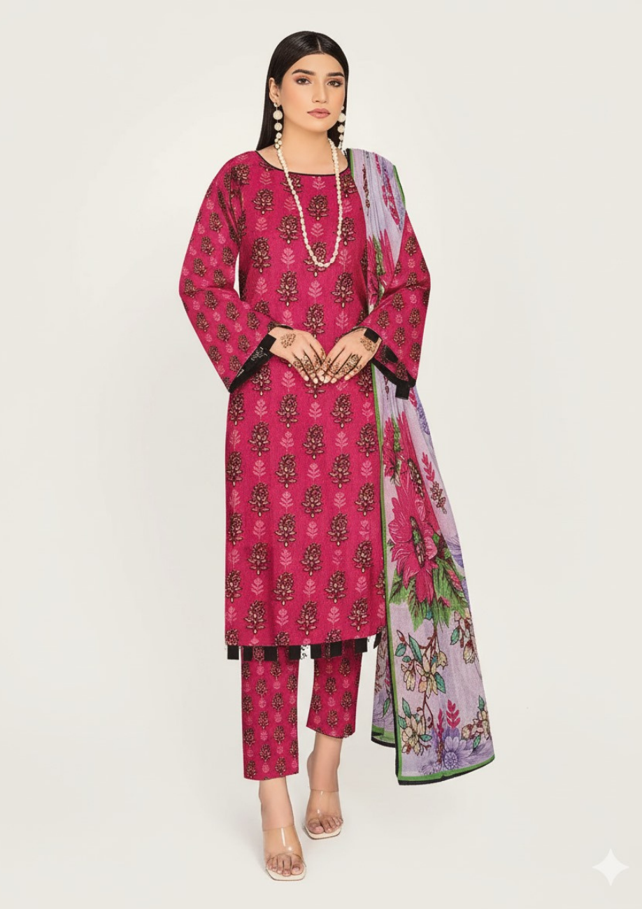 Bin Inam Banadora Linen Allover 3pc D18