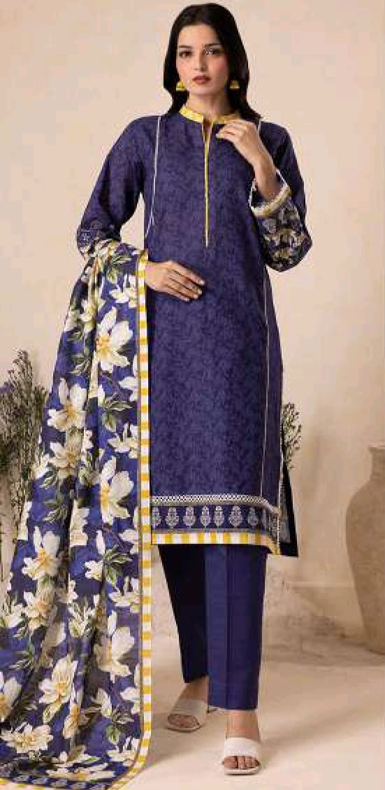 Zelbury Printed Khaddar 3pc D18