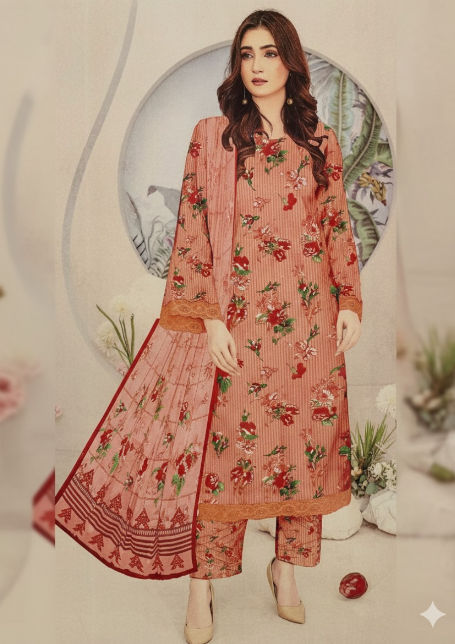 Bin Inam Banadora Linen Allover 3pc D19
