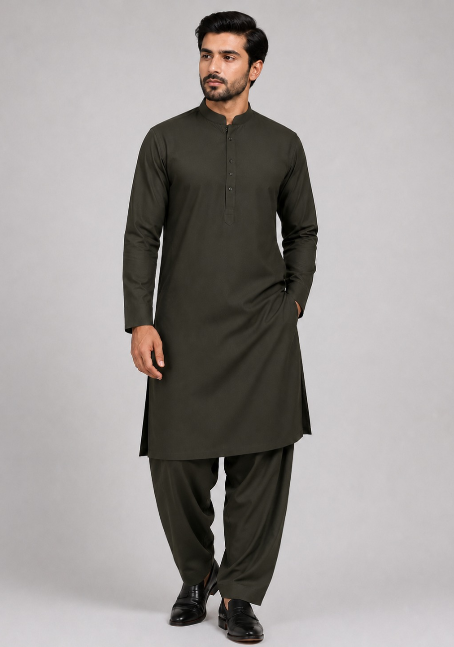 Bin Inam Burak Gents Unstitched Soft Wash N Wear Suit Vol-1-D10