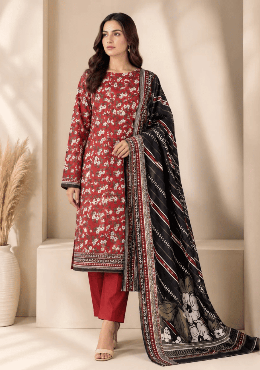 Bin Saeed Luxury Lawn 3Pc Suit Vol-3D7
