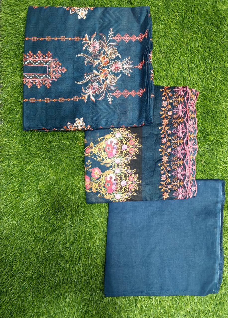 Salina Cutwork Premium Embroidered Lawn 3pc D1