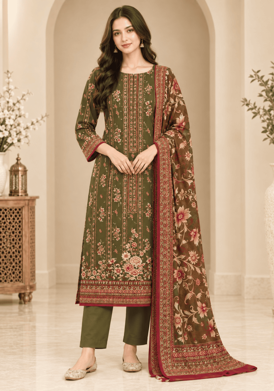 Sabeen Chamki Printed Lilen 3PC-V1-D1