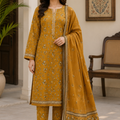 Bin Saeed Luxury Lawn 3Pc Suit Vol-3D1