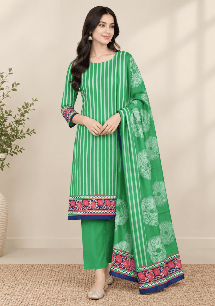 ALKARAM Printed Khaddar 3PC-V1-D1
