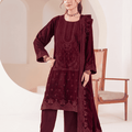 Gulzar Yousaf Velvet Embroidered 3PC V1-D1