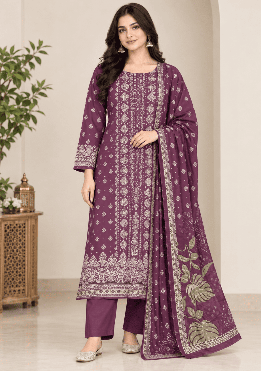 Sabeen Printed Cotton 3PC-V2-D1