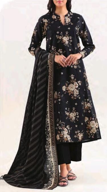 Saya Printed Cotton Khaddar 3pc D11