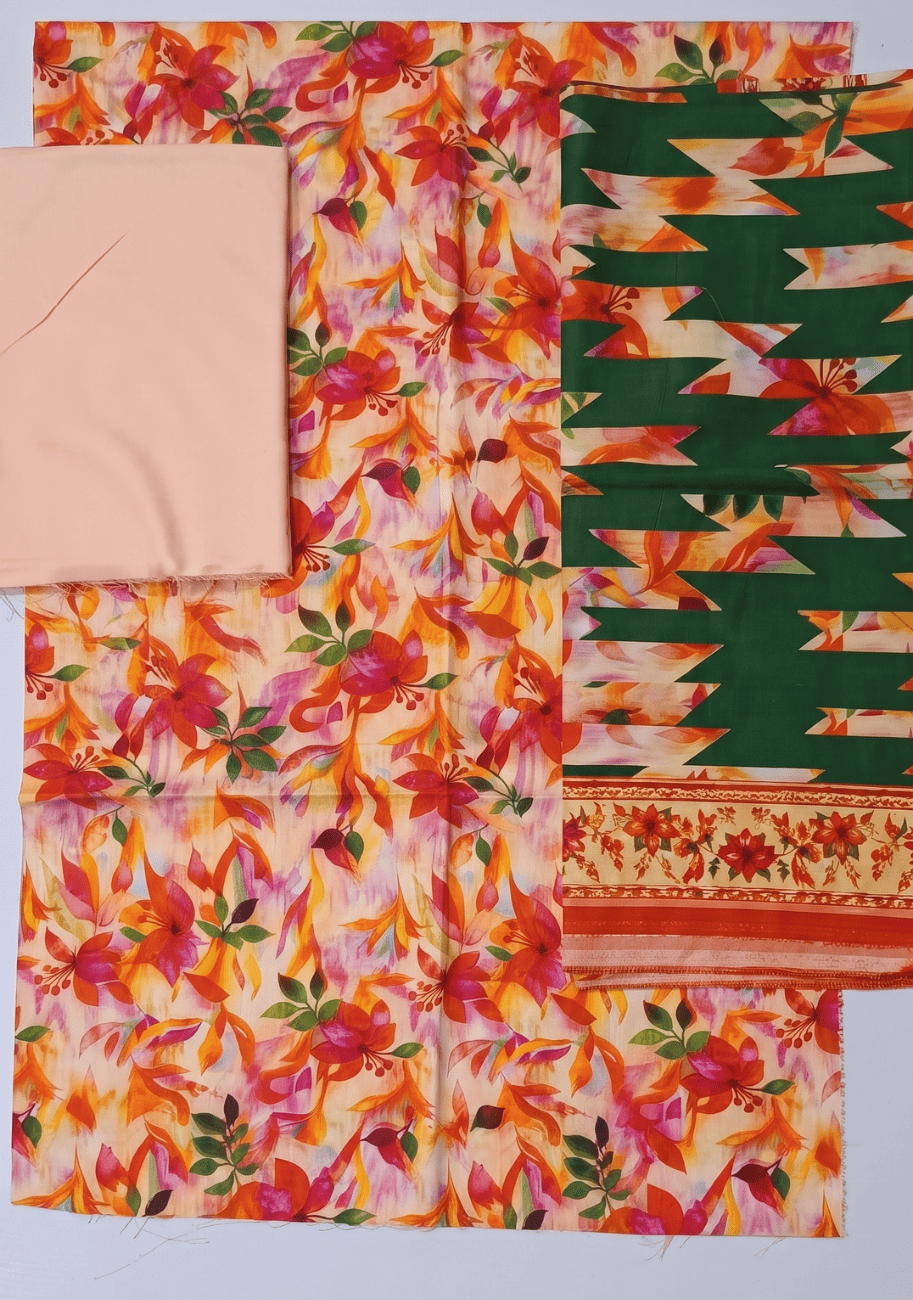 Salina Premium Printed Linen 3PC Luxury Collection V1-D19