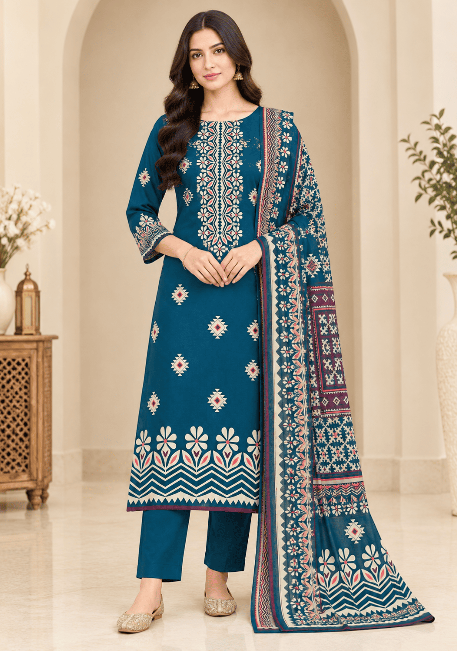 Sabeen Printed Cotton 3PC-V2-D11
