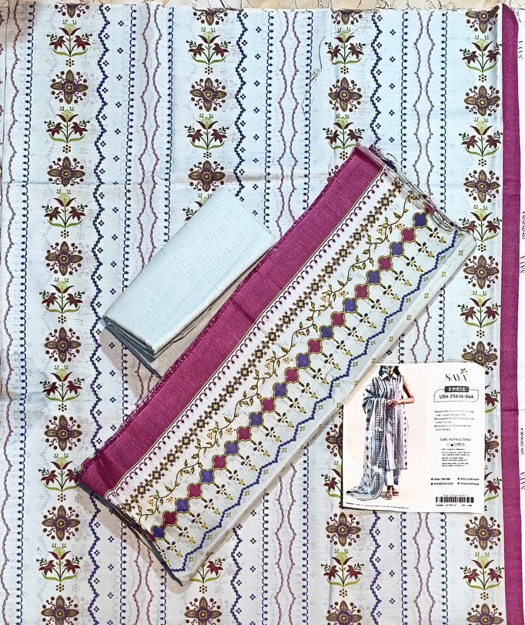 Saya Printed Cotton Khaddar 3pc D20