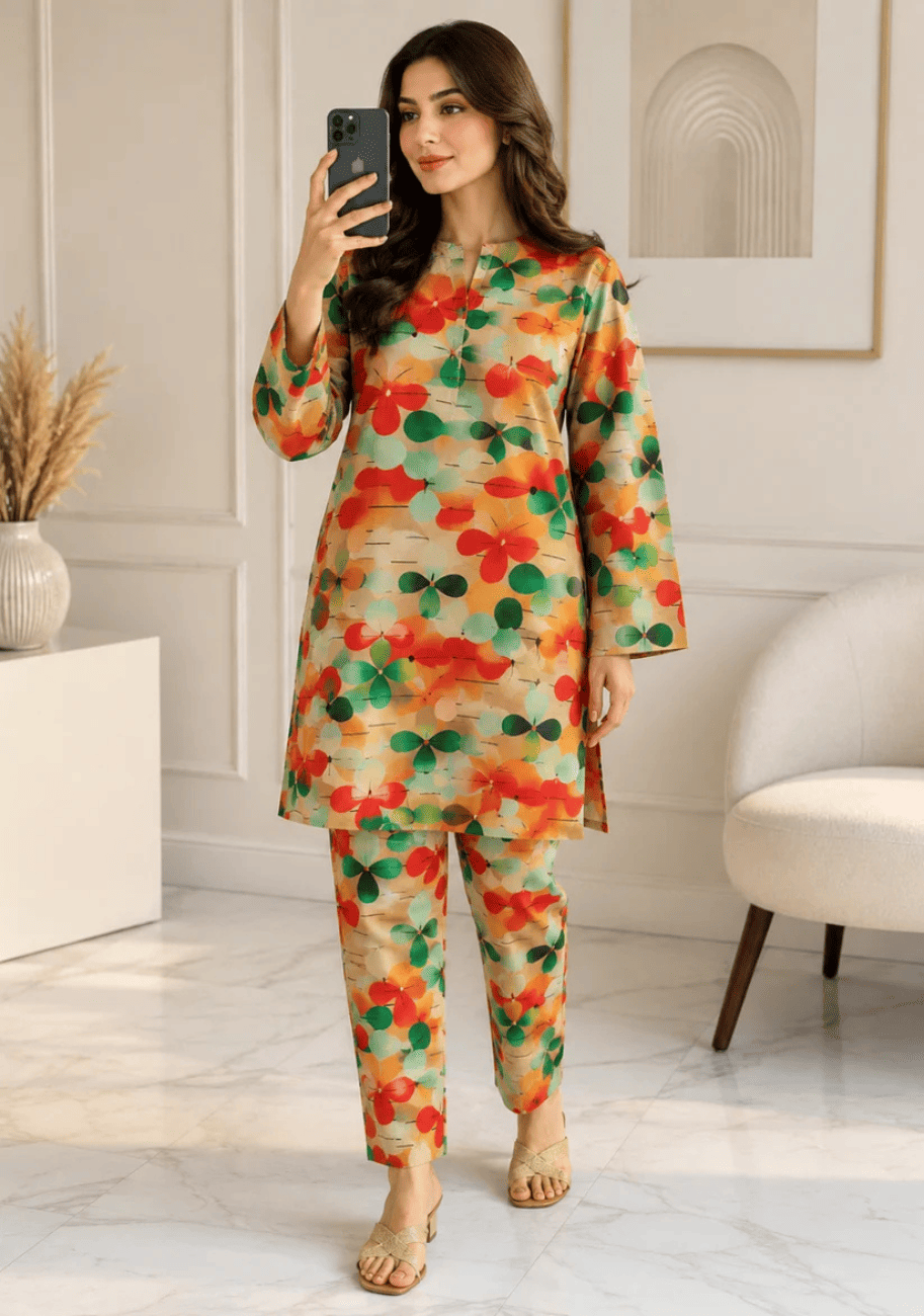 Sabeen  Allover Printed 2pc V4-D12