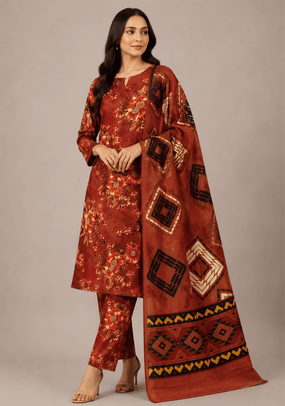 Bin Inam Zee Fashion Doriya Linen Allover 3pc v2-D4