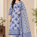 ALKARAM Printed Khaddar 3Pc Suit-V2-D15