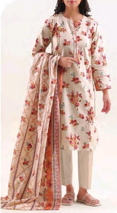 Saya Printed Cotton Khaddar 3pc D12