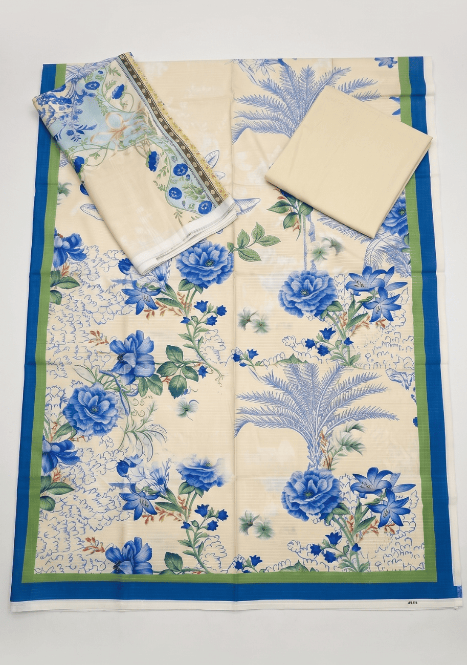 Zesh Premium Doriya Linen 3PC Luxury Collection V2-D1