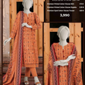 MTJ Luxury Printed Khaddar Viscos 3pc D02
