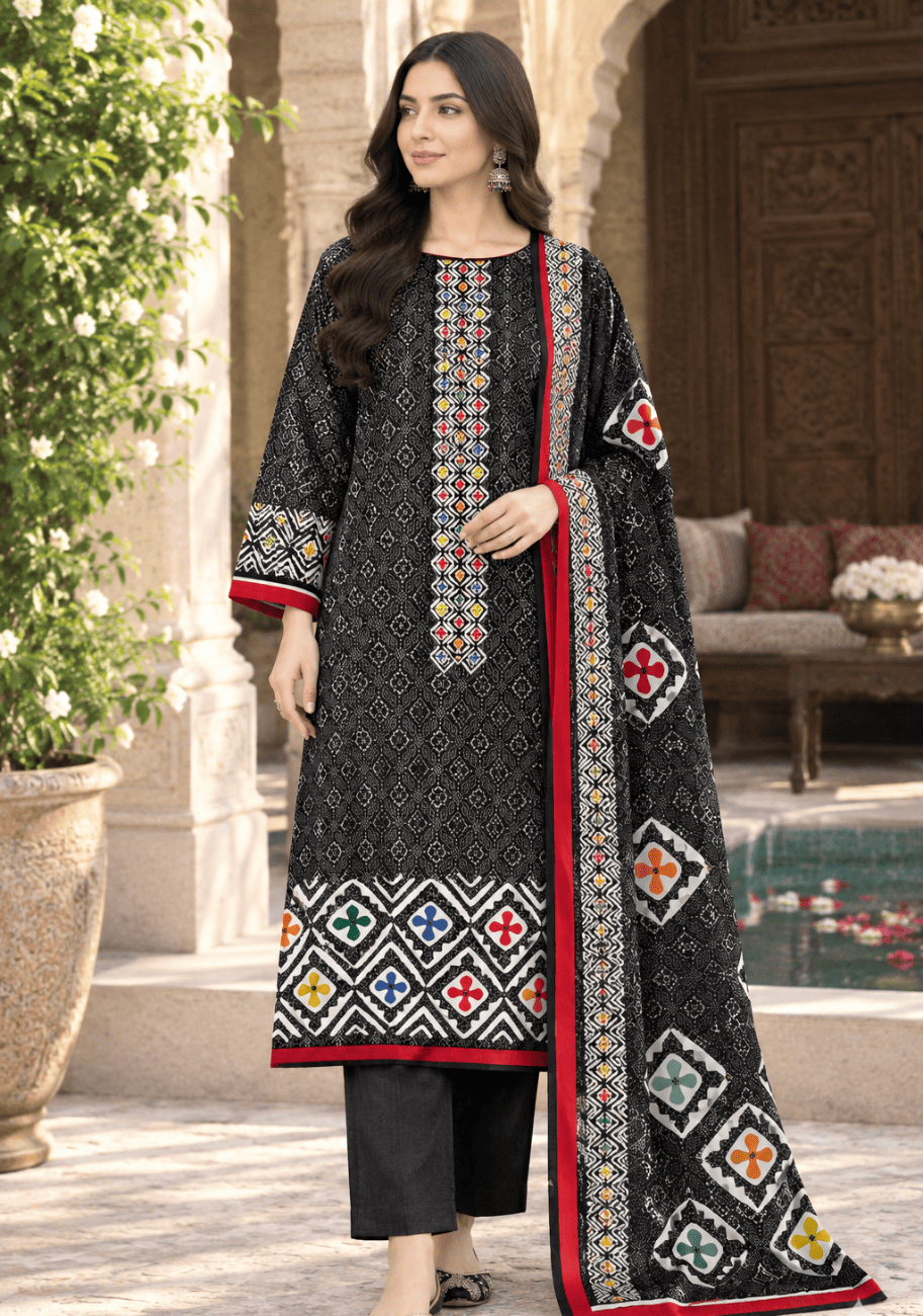 FIVE STAR Moonsoon Printed Lilen 3PC-V1-D17