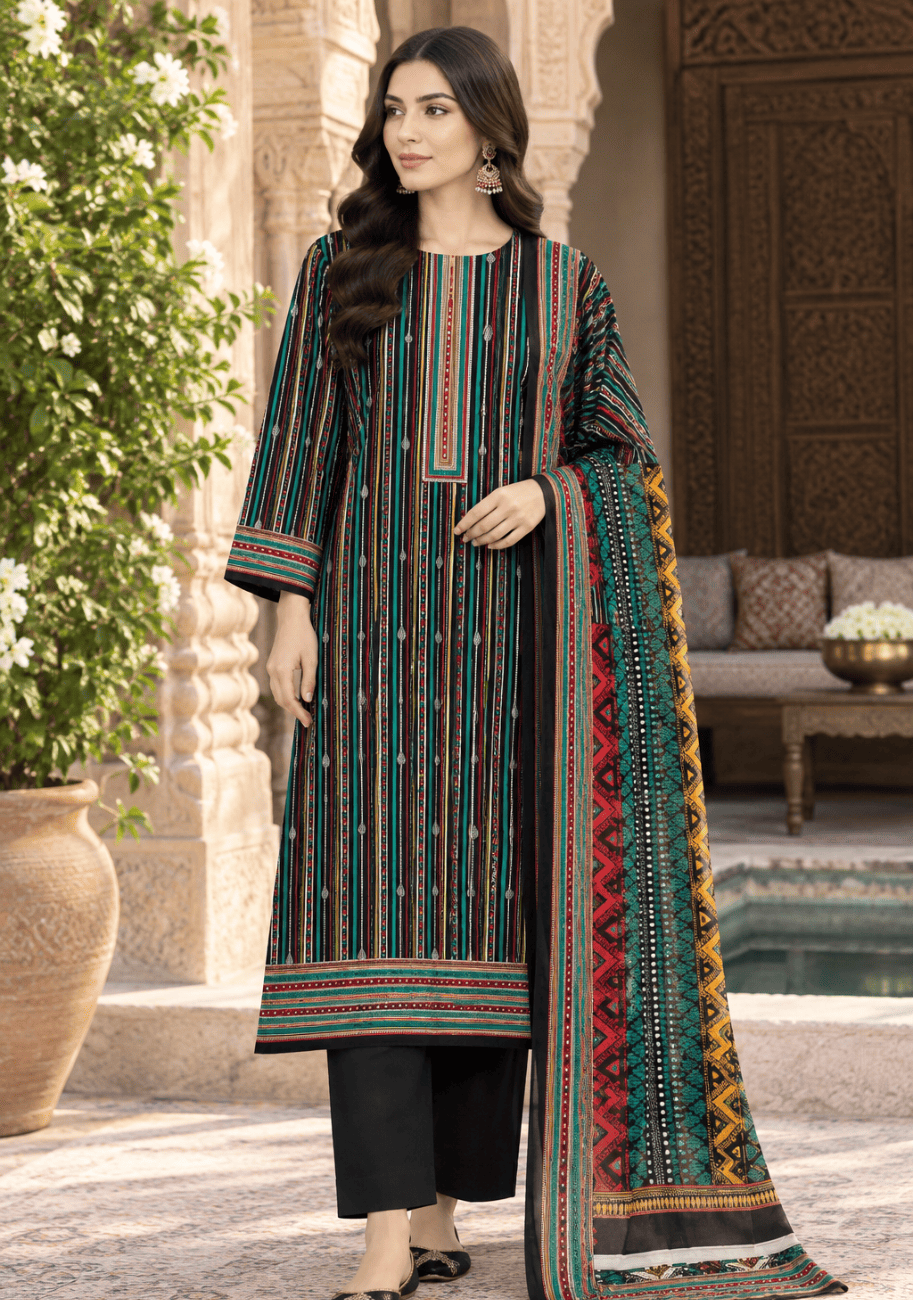 FIVE STAR Moonsoon Printed Lilen 3PC-V1-D18