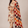 Bin Inam Zee Fashion Doriya Linen Allover 3pc v2-D10