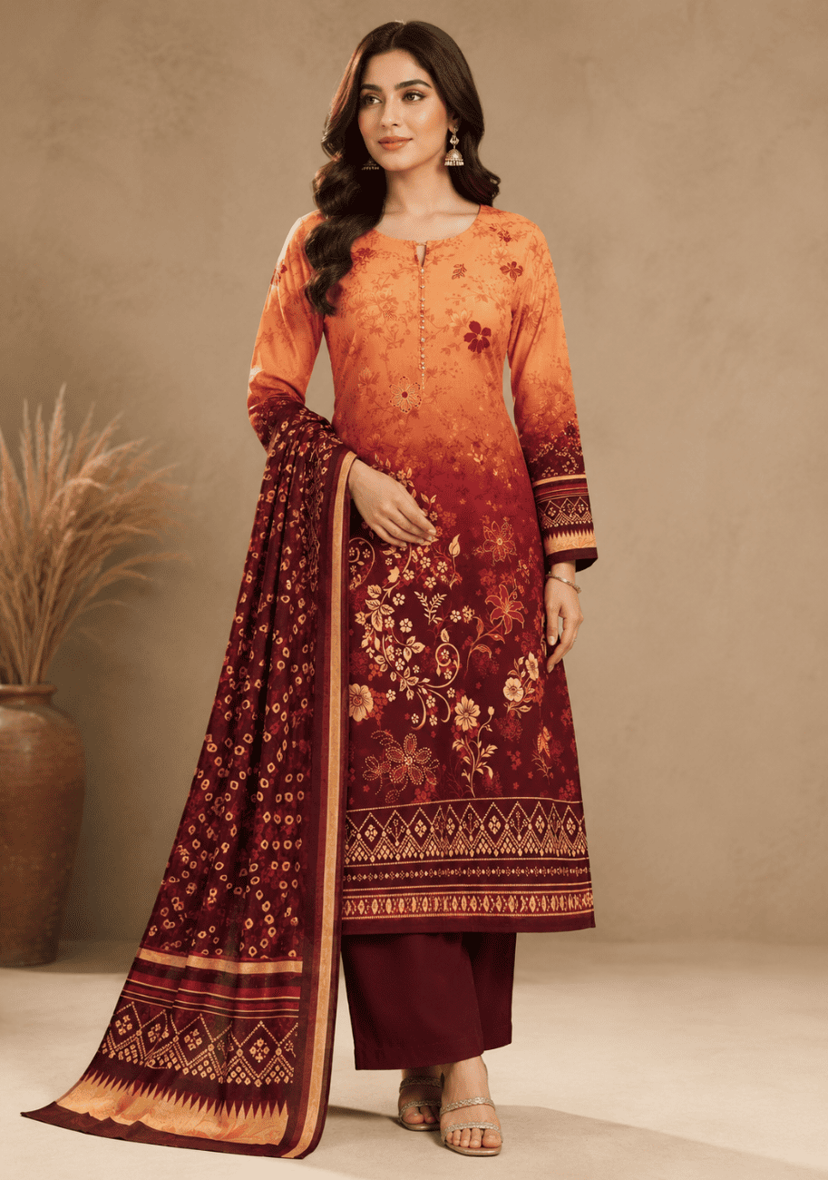 Sabeen Chamki Printed Lilen 3PC-V1-D2