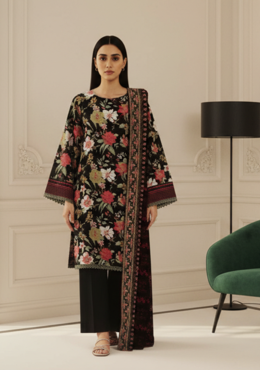 Sapphire Printed Premium Lawn 3pc D8