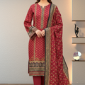 Bin Inam Printed Jacquard 3pc with Zari Voil Dupatta D3