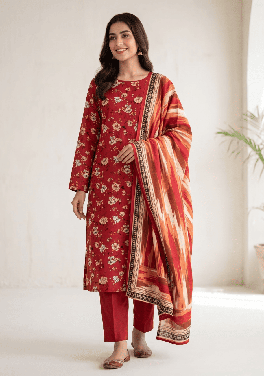 Bin Inam Jubilee Printed Linen 3pc V1 D2
