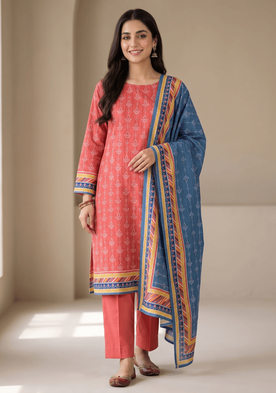 Riwayat Printed Dobby Linen 3pc V1 D2