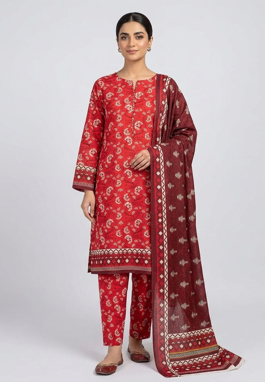 Bin Saeed Luxury Lawn 3Pc Suit Vol-1 D3