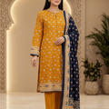 Bin Saeed Luxury Lawn 3Pc Suit Vol-2D21