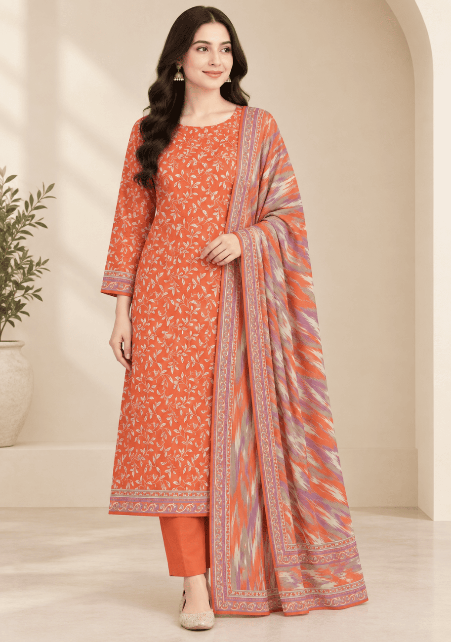 Khaadi Printed Khaddar 3PC-V1-D2