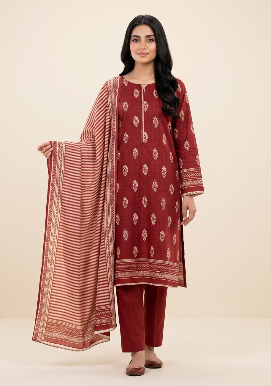 Safina Printed Doria Lawn 3pc Vol.3.D2