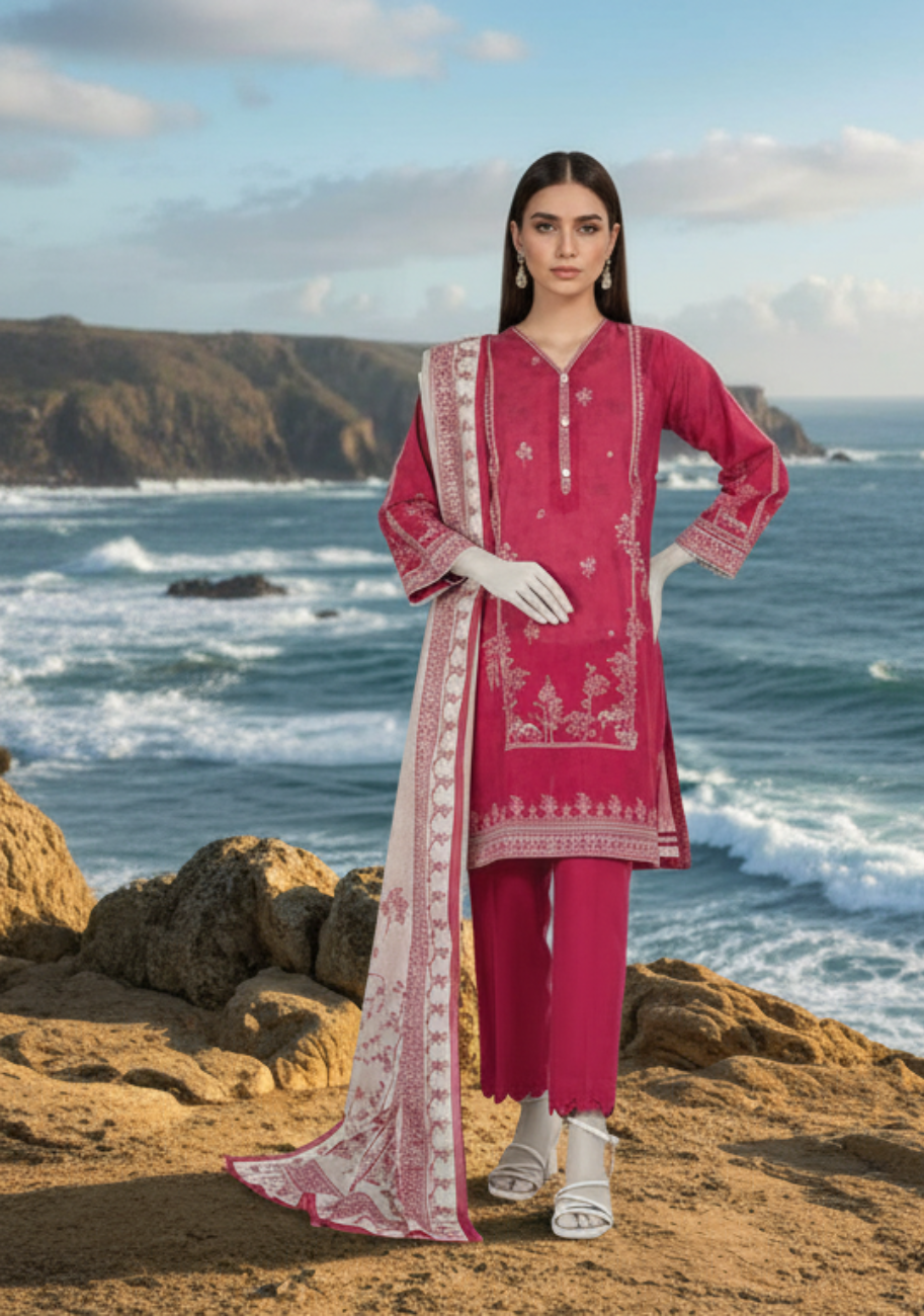 MTJ Premium Printed Lawn 3pc Vol-5 D2