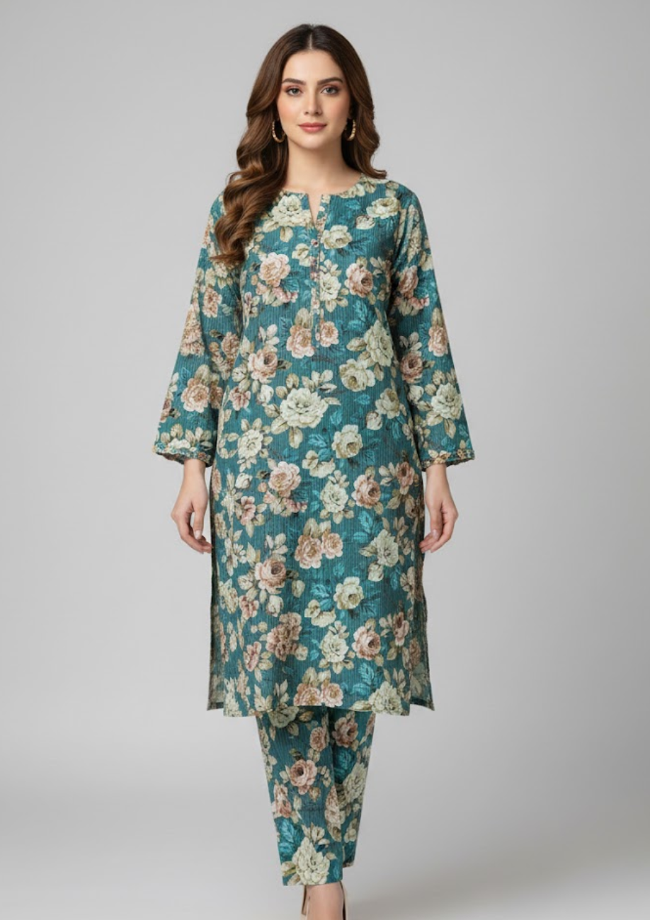 Sabeen Banadora Allover Linen 3pc D44